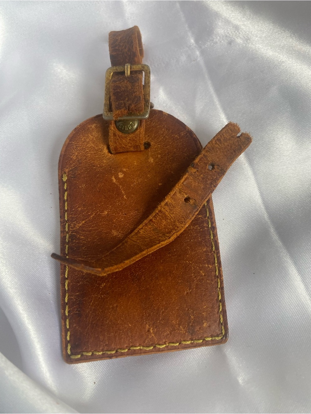 Louis Vuitton Vintage Luggage Tag • Vachetta Leather • Made in France